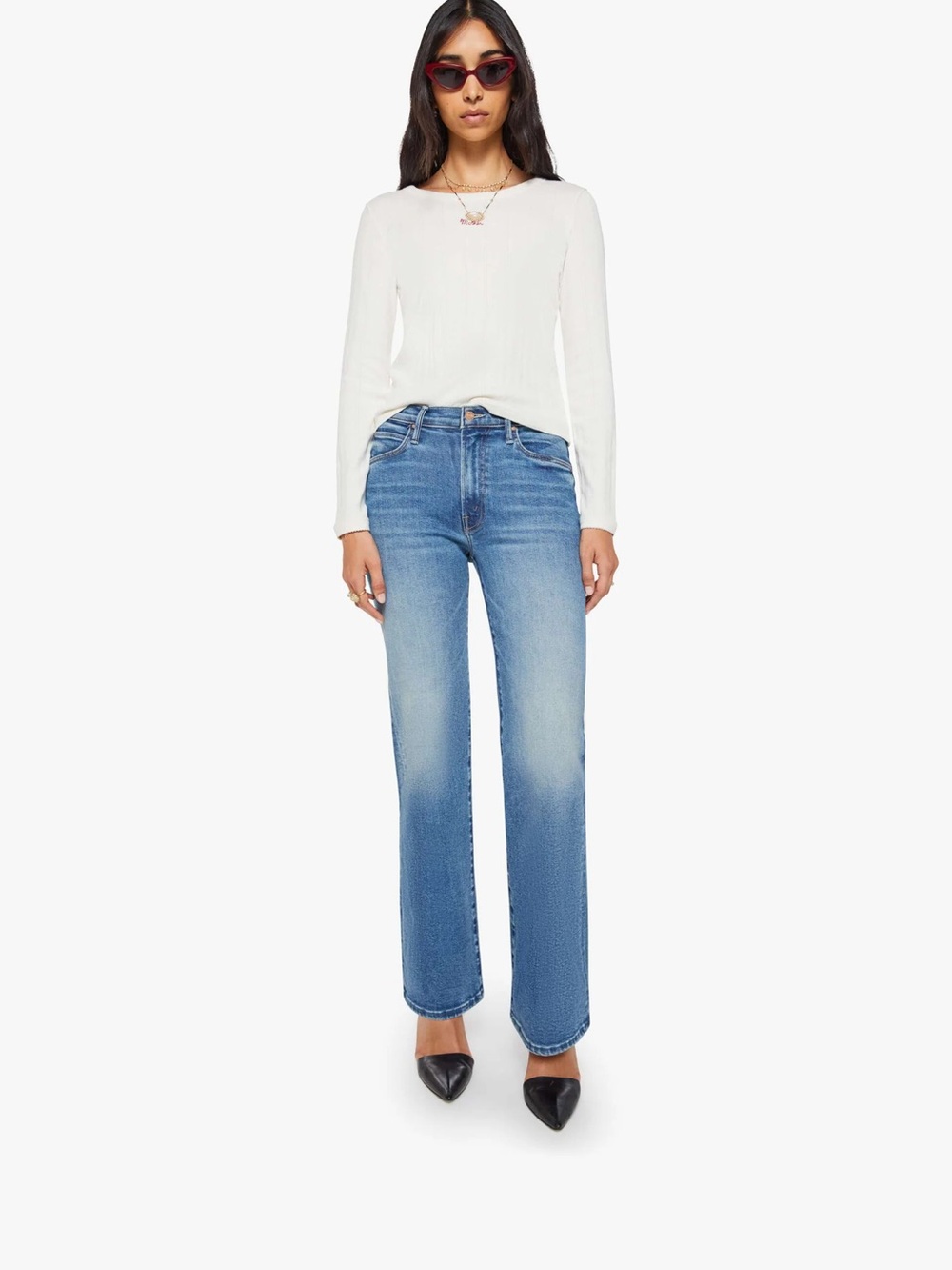MOTHER The Kick It Straight Leg Jeans in Bitchin’
